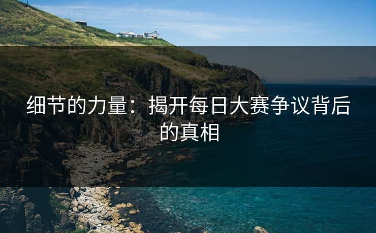 细节的力量：揭开每日大赛争议背后的真相